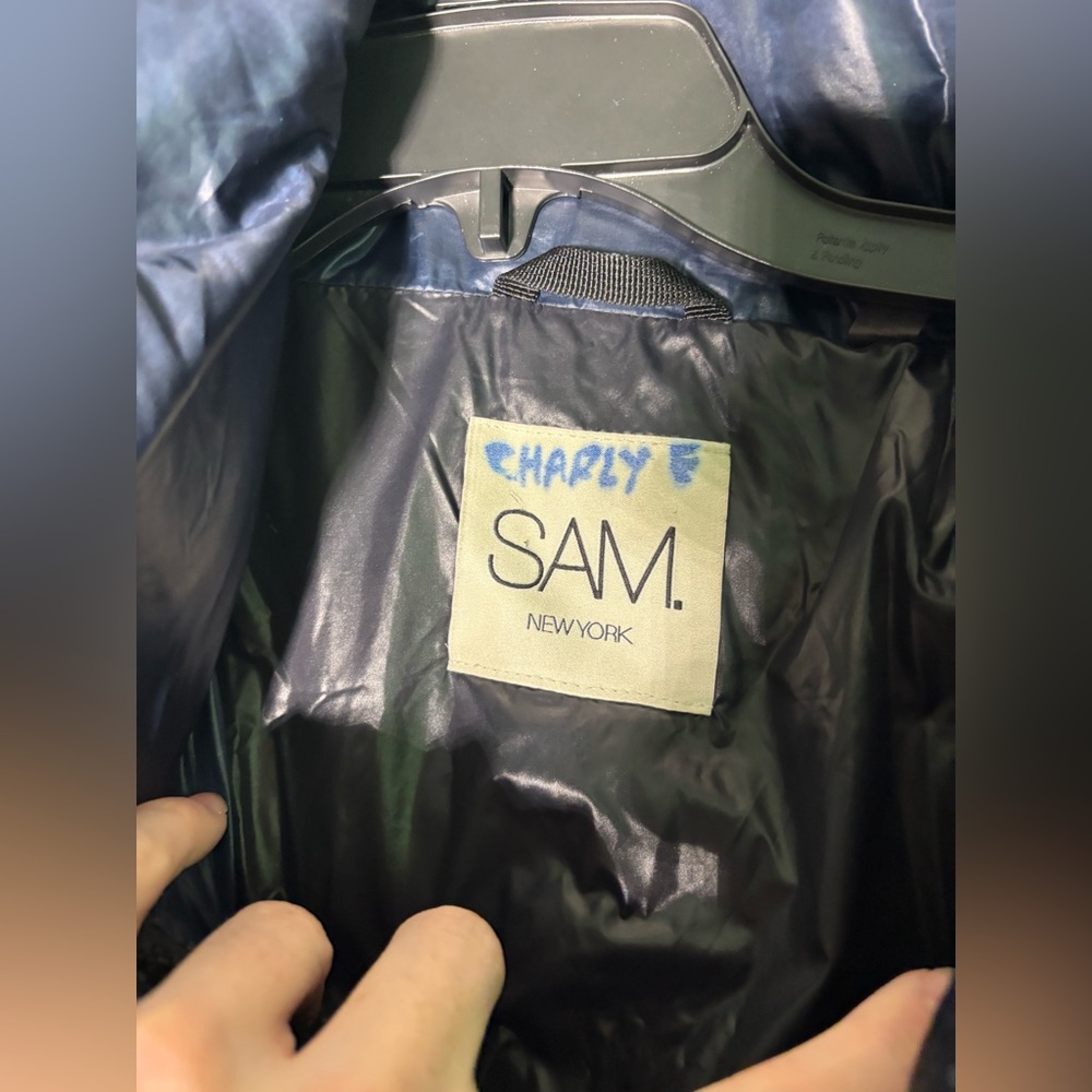 SAM. New York Freestyle Down Puffer Zip Jacket in Blue Size Small - Picture 4 of 6